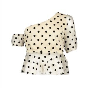 Spotty One Shoulder Top